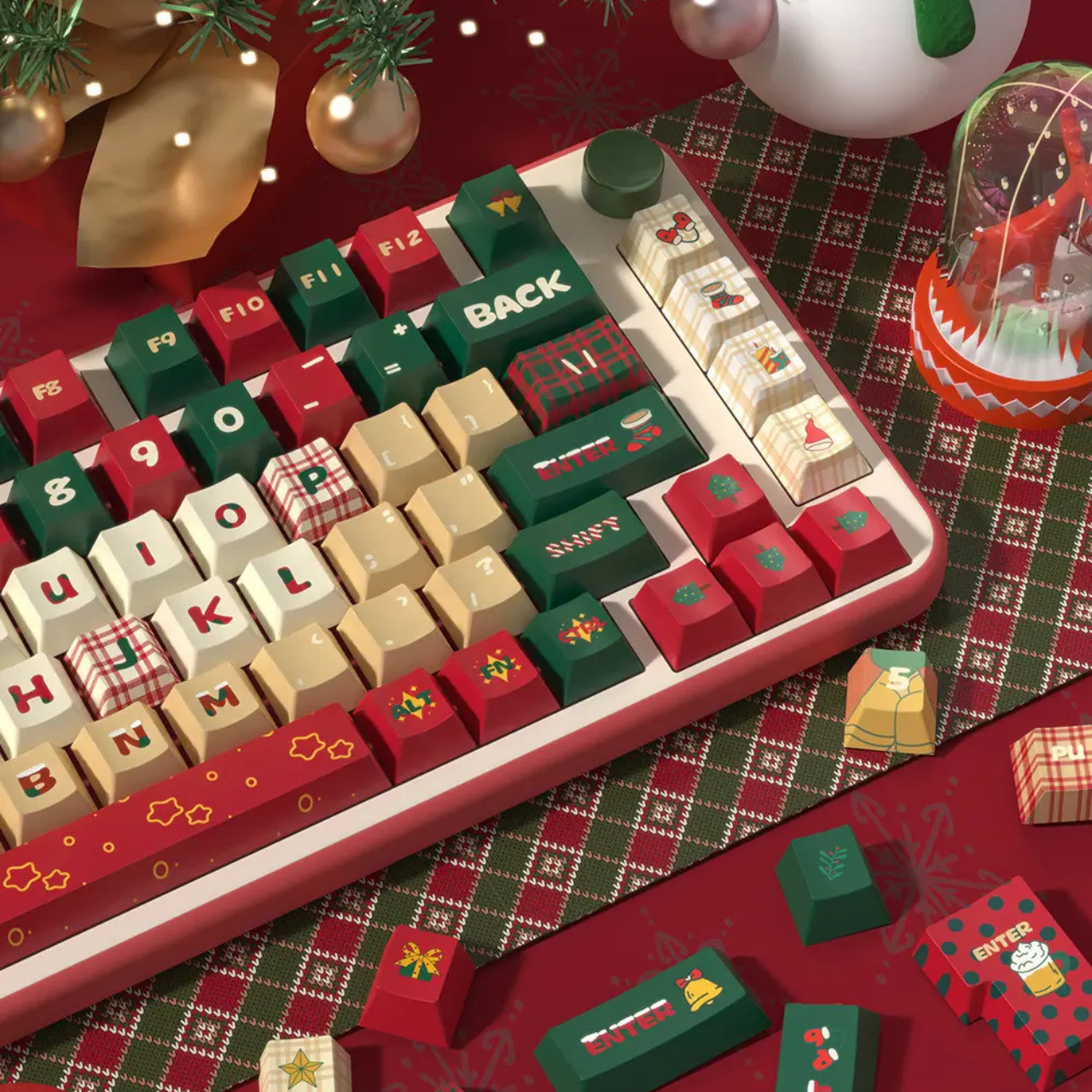 Republic Technology Keyboard Keycaps Merry Christmas Edition and Christmas Gift Edition