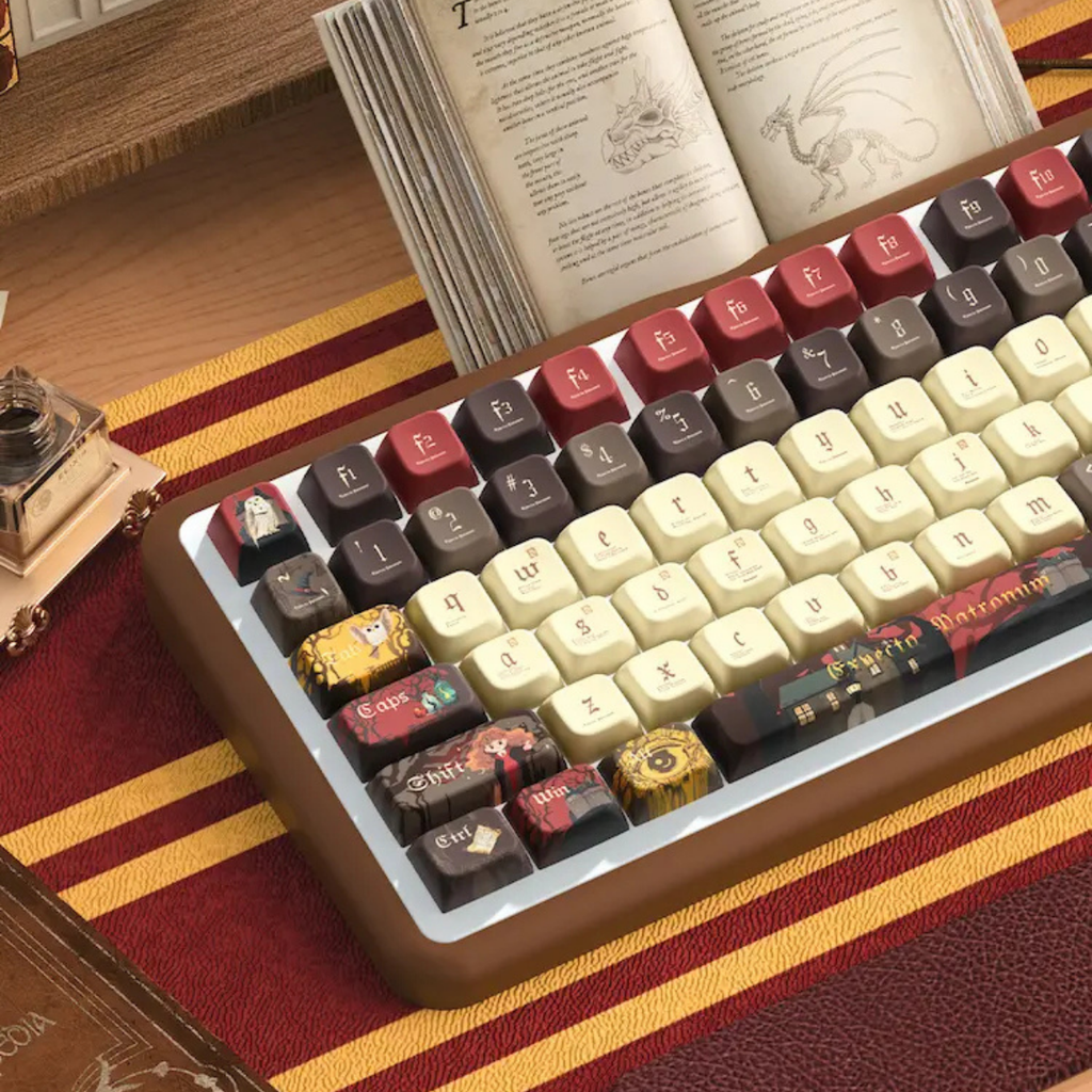 Republic Technology Keyboard Keycaps Gryffindor Edition with Vintage Style