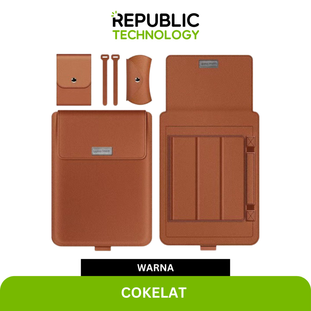 Republic Technology Tas Laptop Sleeve Case Macbook dan Universal Multifungsi 13 - 17 Inch