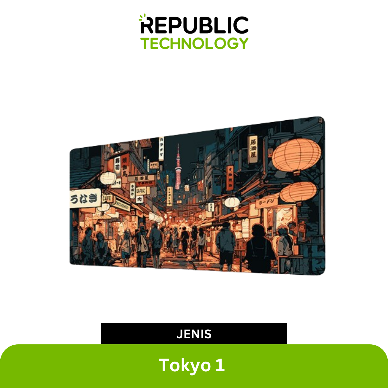 Republic Technology Mousepad / Desk mat Gaming Tokyo Street Japan Style