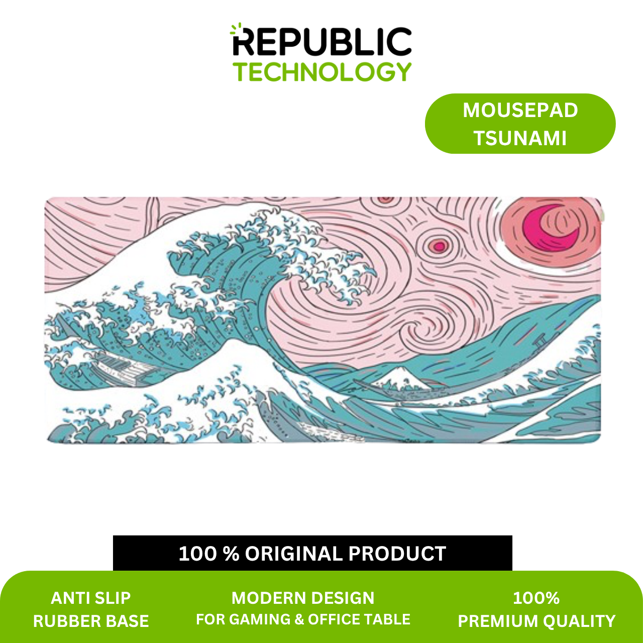Republic Technology Mousepad Gaming Deskmat Tsunami Speed Edition