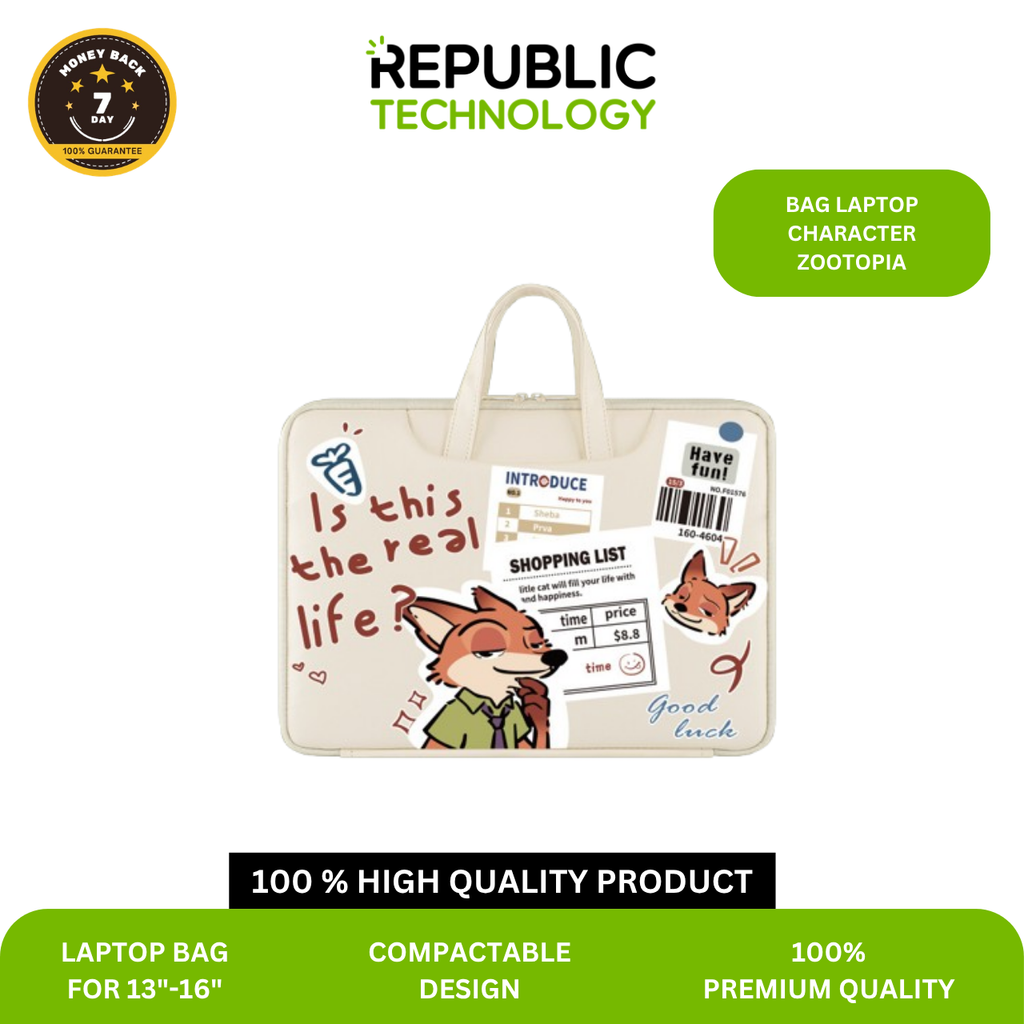 Republic Technology Tas Laptop jinjing Character Zootopia Edition