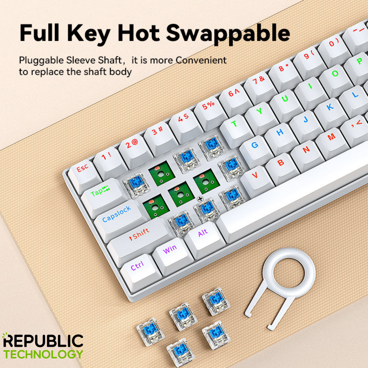 Republic Technology T-Wolf Keyboard Gaming Mechanical T60