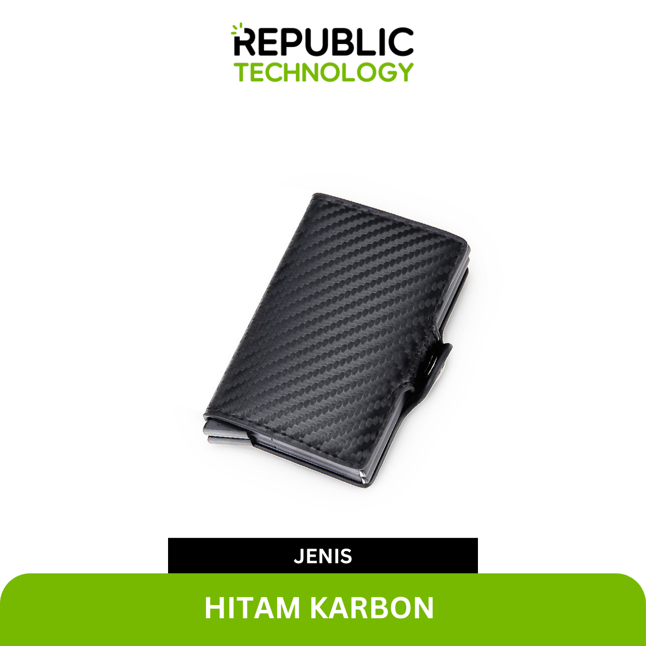 Republic Technology Dompet Pria kulit Wallet smart card Holder anti RFID