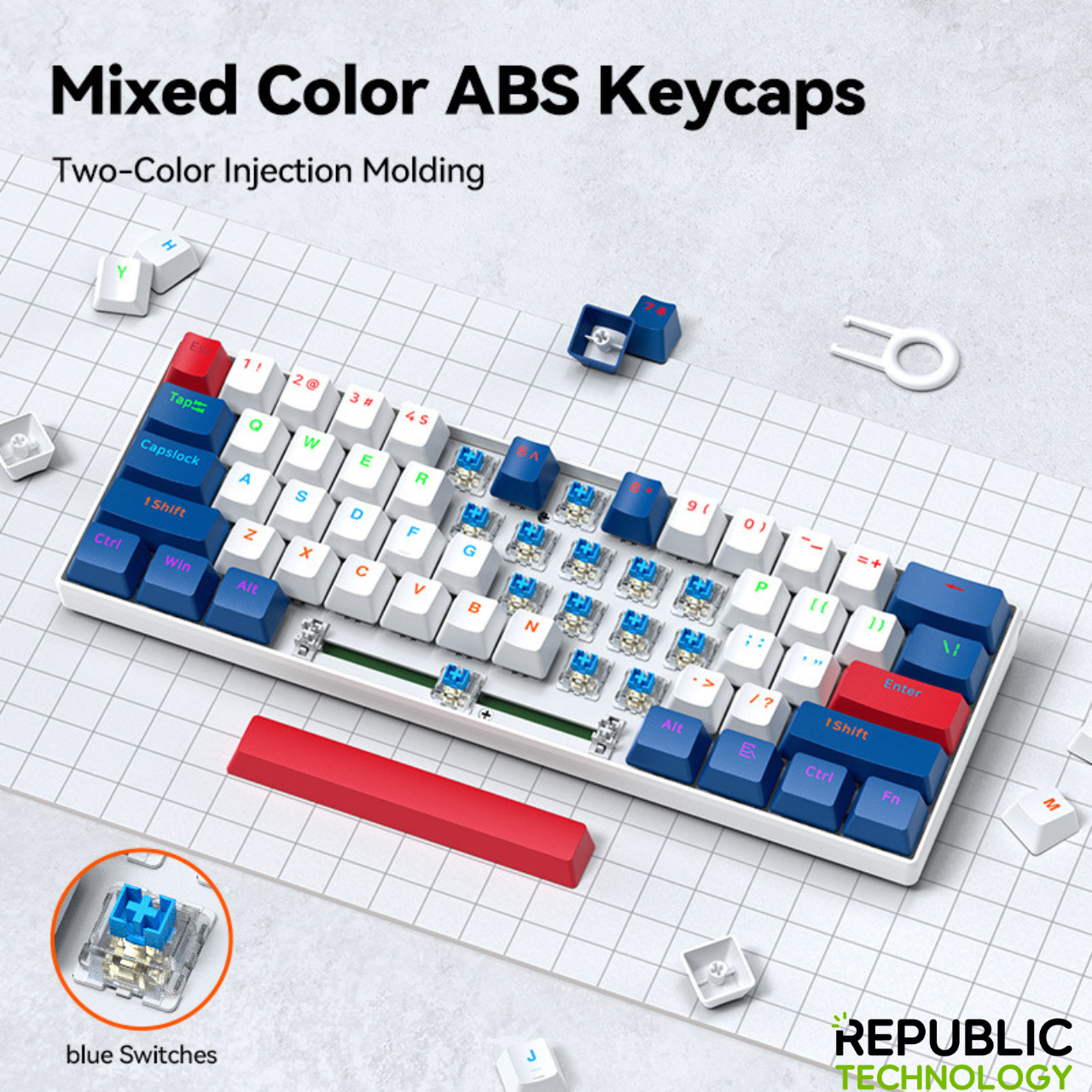 Republic Technology T-Wolf Keyboard Gaming Mechanical T60