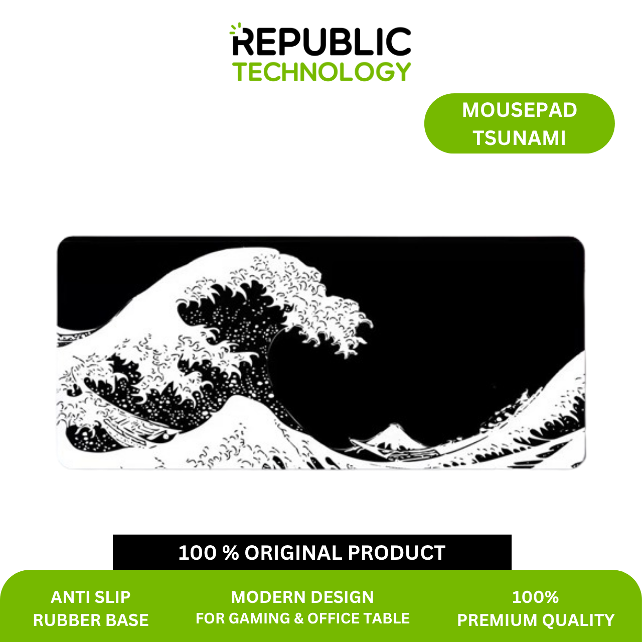 Republic Technology Mousepad Gaming Deskmat Tsunami Speed Edition