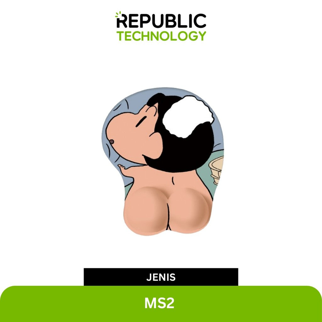 Republic Technology Mousepad dan Wrist Rest Crayon Shinchan