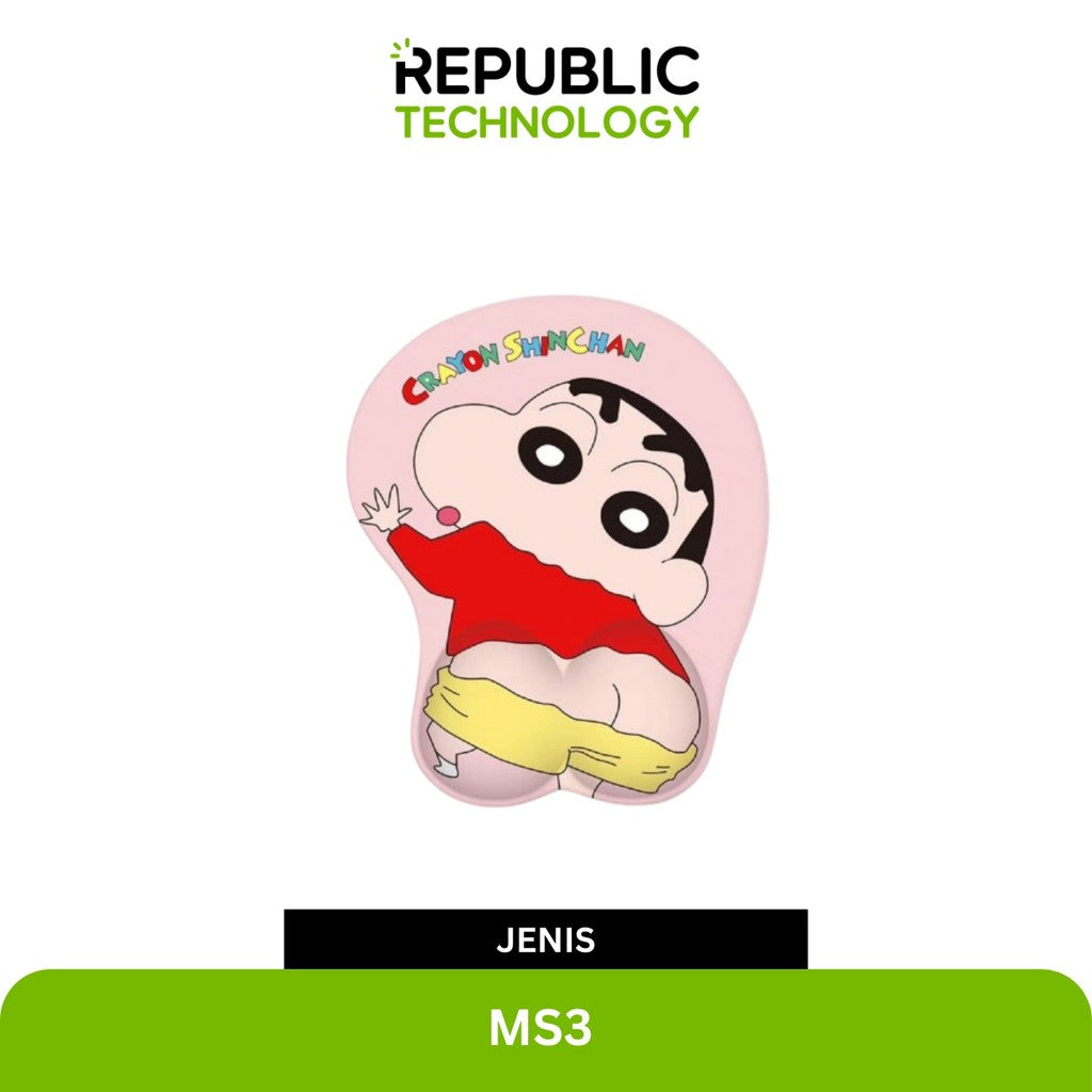 Republic Technology Mousepad dan Wrist Rest Crayon Shinchan