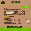 Republic Technology Keyboard Keycaps Gryffindor Edition with Vintage Style