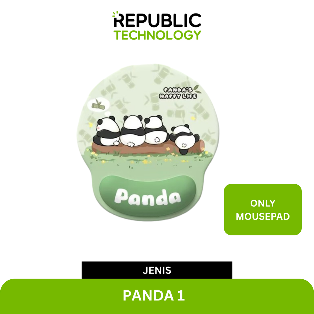 Republic Technology Mousepad office dan Wrist Pad Animal Edition