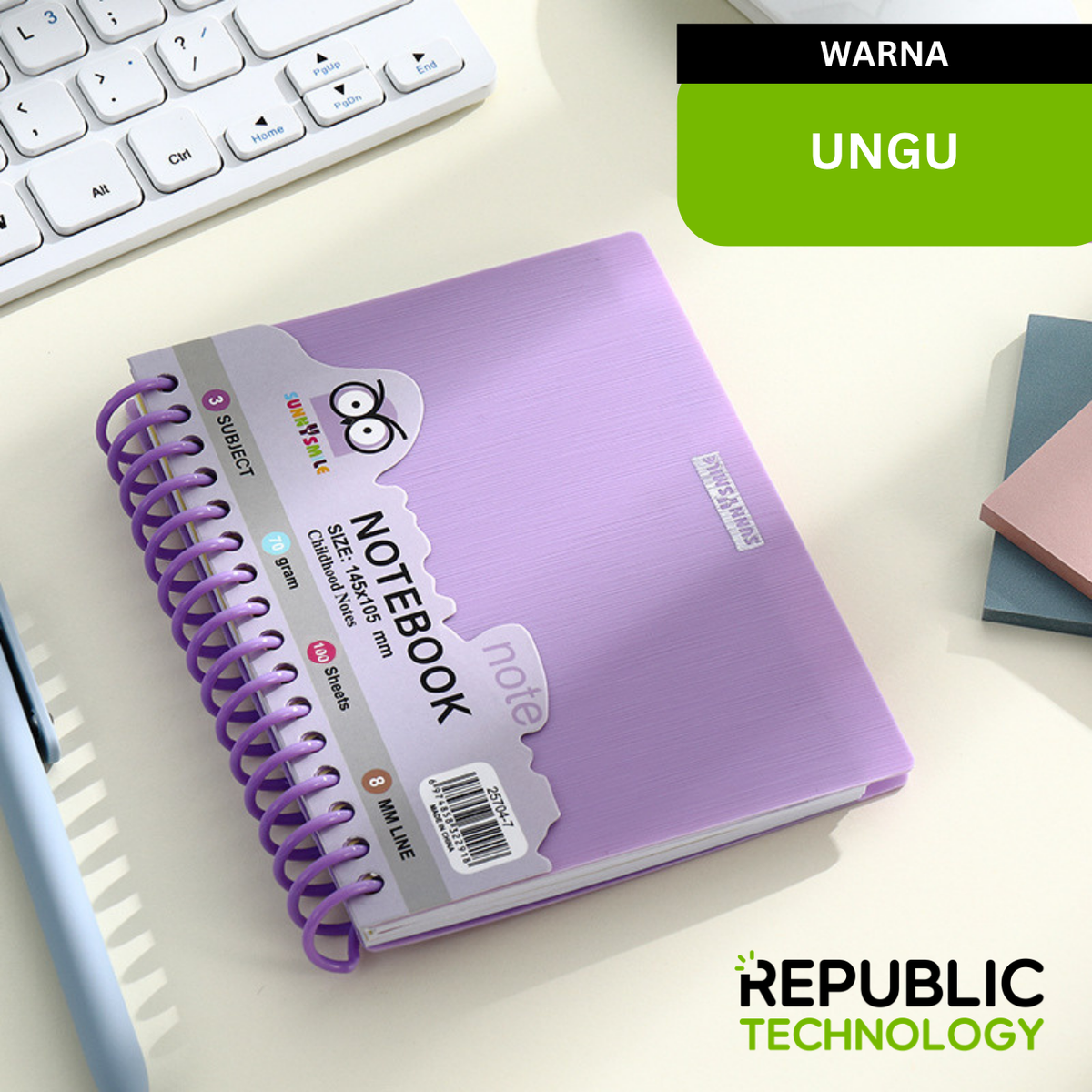 Republic Technology Notebook / buku catatan Character Spiral